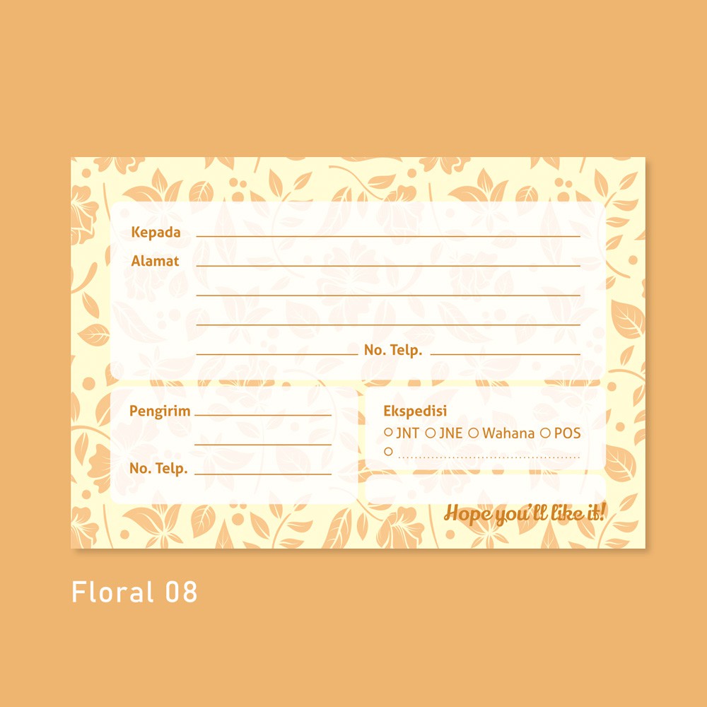 

Stiker Label Pengiriman Olshop Murah - Floral 08