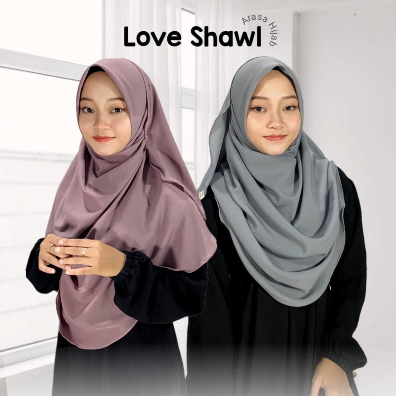 Love Shawl by Arasa Hijab • Diamond Crepe Premium • Malay Shawl • Jilbab Syari • Bawal shawl • Pashmina Segiempat • Hijab Malaysia • Pashmina Jumbo