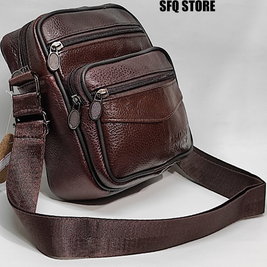 Tas Selempang Kulit Pria/ Man Slingbag PU Leather Impor Premium