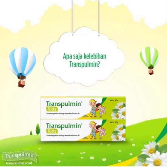 ✔️ TRANSPULMIN BALSEM KIDS 10 GRAM &amp; 20 GRAM [ MEREDAKAN FLU &amp; BATUK ANAK ]