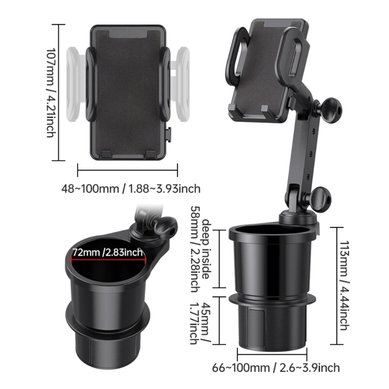 Zzz 2 in 1 Stand Holder Botol Minum / Handphone Universal Multifungsi Adjustable Untuk Mobil