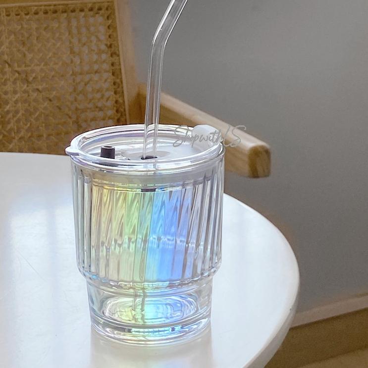 Update Terkeren GELAS TUMBLER KACA ESTETIK/ GELAS TUMBLER KACA KOREA/GELAS TUMBLER KACA IRIDESCENT/G