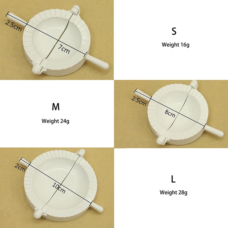 3pcs Cetakan Press Pangsit Pierogi Ravioli Empanada Untuk Dapur
