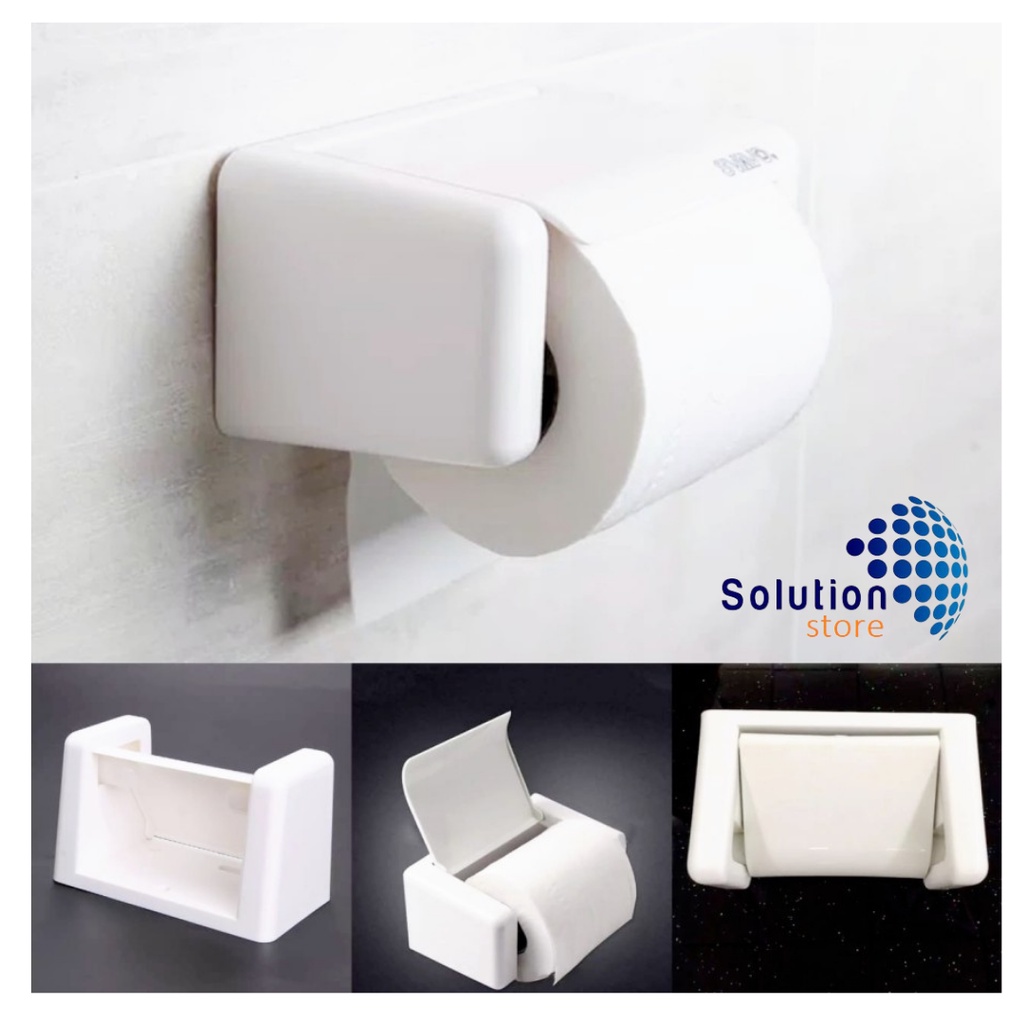 tempat tissue roll toilet -rak tisu tembok dinding dispenser tisu gulung model toto plastik