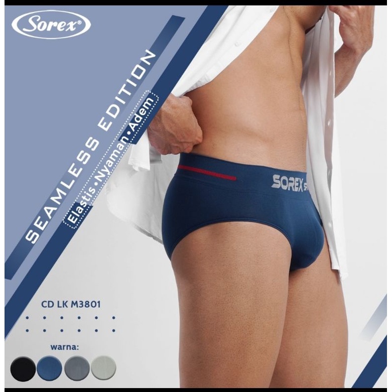 2 pcs Celana Dalam Pria Sorex 3801  Sport Seamless/Sorex Men