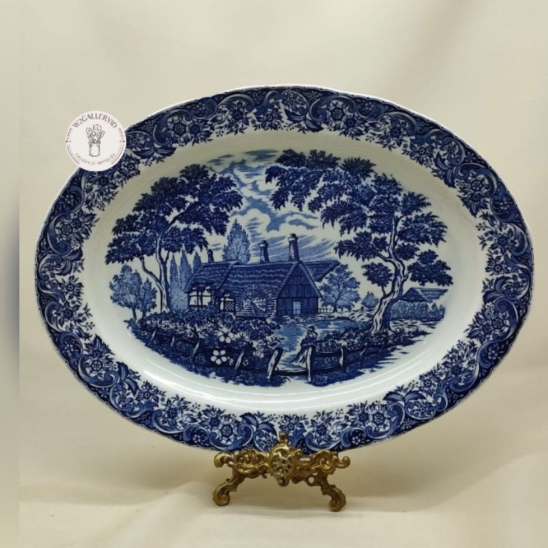 Vintage Oval Plate Japan/piring lodor keramik/piring oval saji/piring saji lonjong