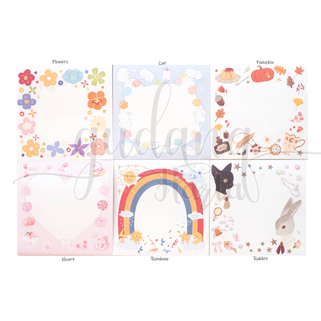 Memopad Pelangi Kucing Notes Lucu Unik Memo DIY Scrapbook GH 301330