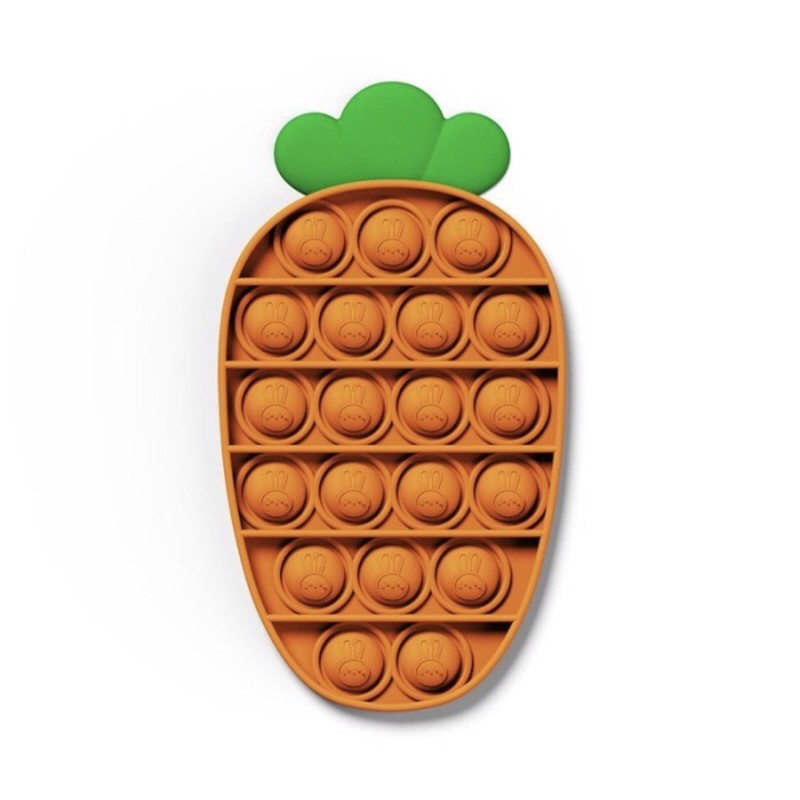 Pop It PREMIUM Fidget Toy Stress Reliever Pop It Kitty Dino Unicorn Mickey Kepiting Octopus Lobster Kupu PART 1-Carrot