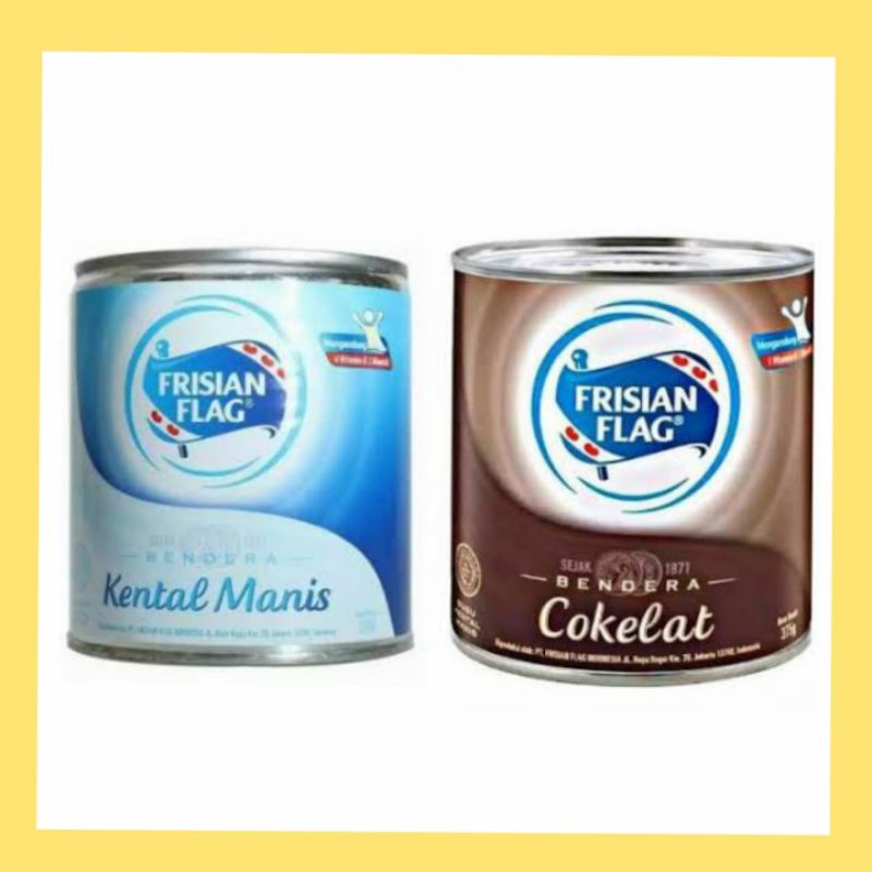 

Susu Bendera Kaleng Frisian Flag Kental Manis Coklat/Putih 370 gr