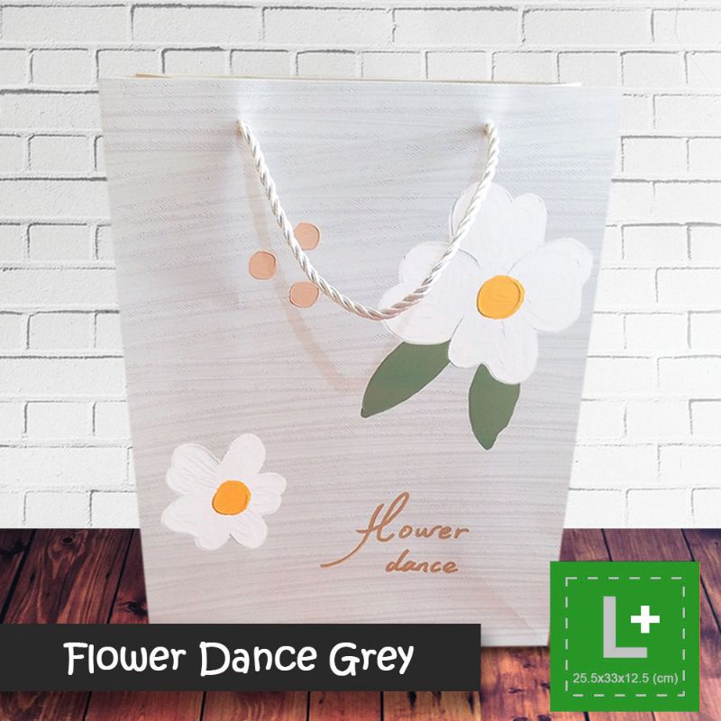 

Paper Bag Motif Tali L+ / Tas Kertas Kado - L+ Flower Dance