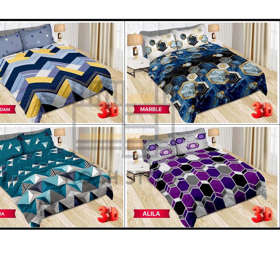 Sprei BONITA DISPERSE 3D uk. King (180x200)cm & uk. Queen (160x200)cm motif abstrak NEW
