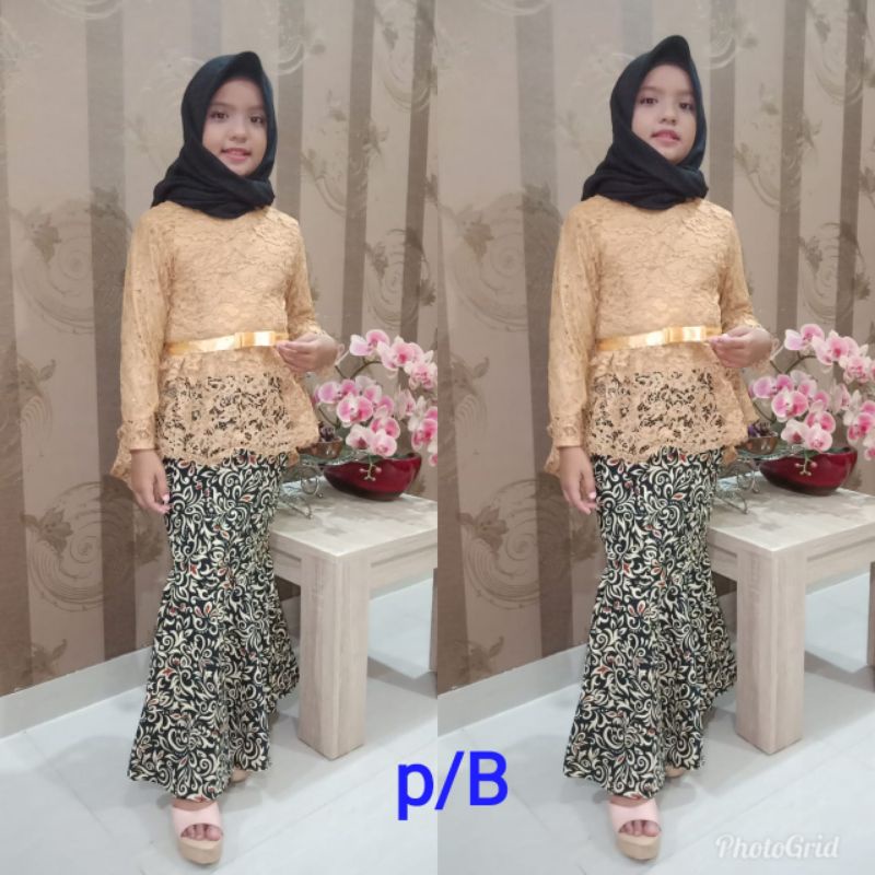 IndahKebaya | KEBAYA ANAK AURORA BROKAT / KEBAYA ANAK 4-12Thn / KEBAYA ANAK KARTINI /KEBAYA KELUARGA