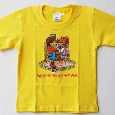 Kaos Rohani Anak Perempuan Laki Oblong Katun Combed AS 19 Tshirt Sekolah Minggu Kristen Katolik