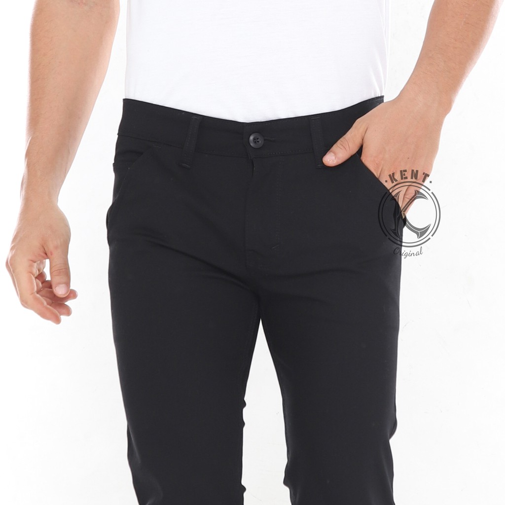 Kent Celana Chino Hitam Premium Original