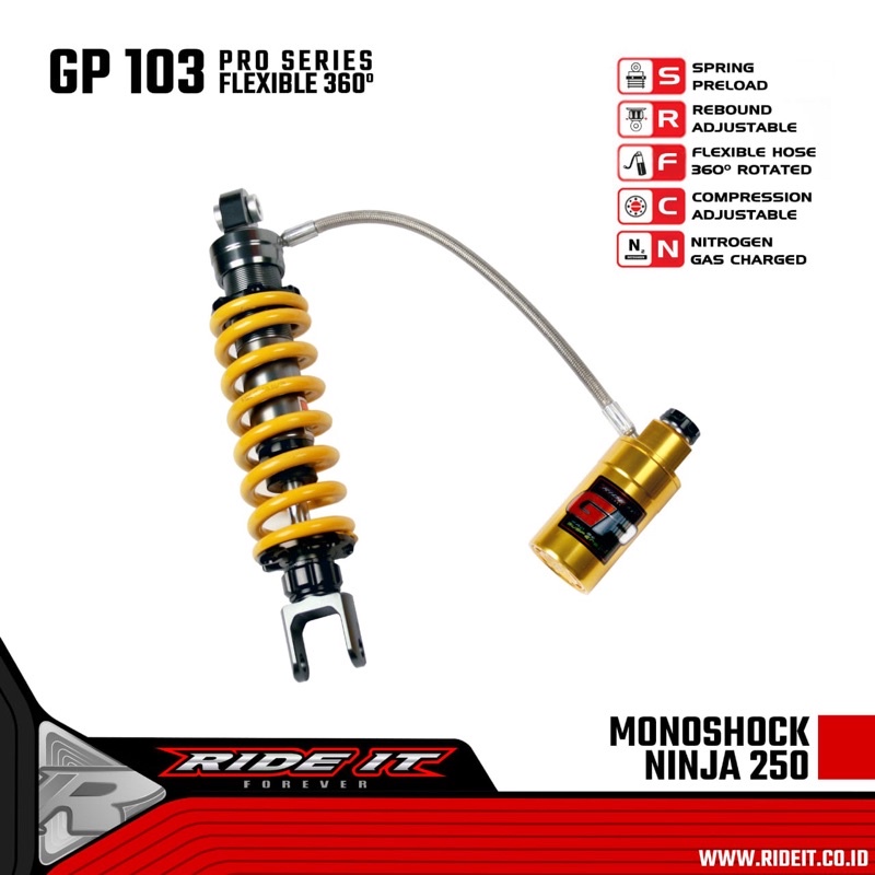 Shock Ride it GP Tipe 103 Motor Ninja 250