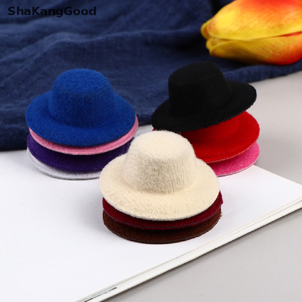 Skid 5Pcs Miniatur Topi Mini Aksesoris Rumah Boneka 1: 12