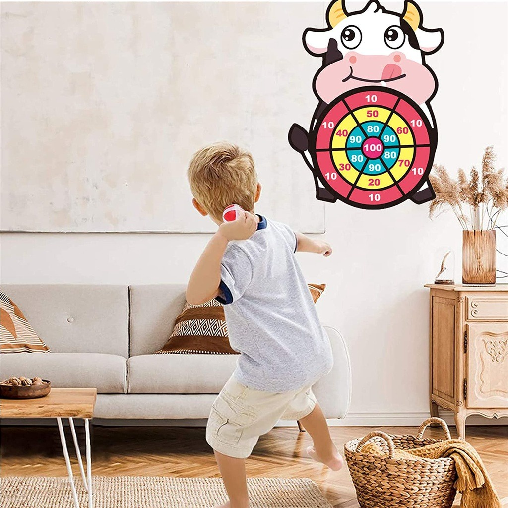 mainan target bola lengket papan dart kreatif melempar bola mainan outdoor indoor sticky ball target throw kid toys