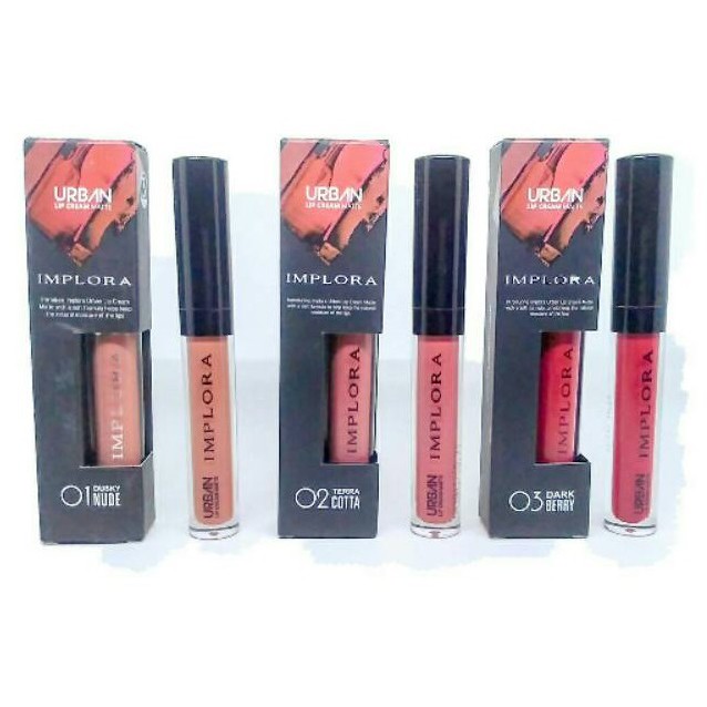 Implora Lip Cream Matte Urban (Ready Lengkap 20 varian Warna)