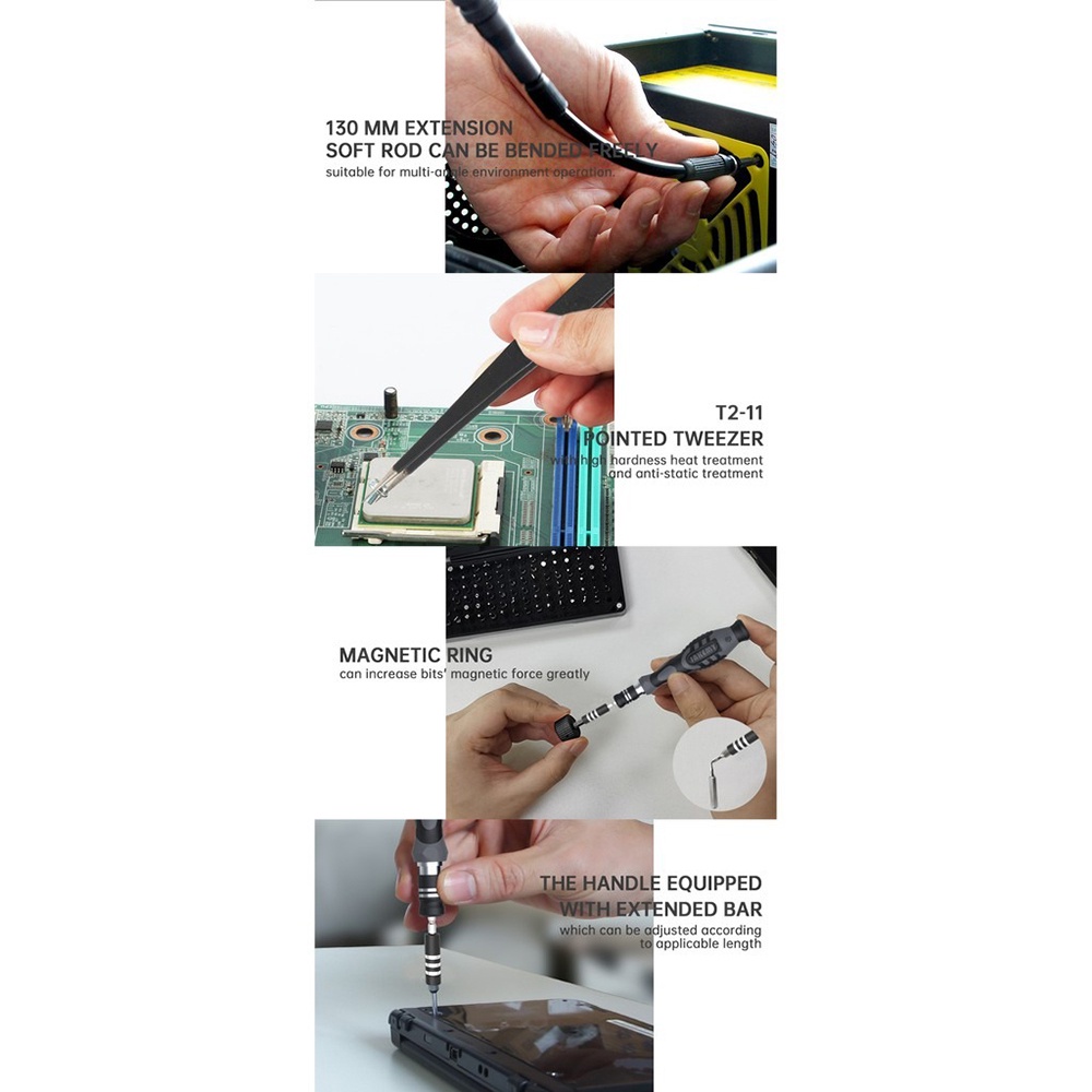 Jakemy JM-8176 106 In 1 Set Obeng Screwdriver Tool Set