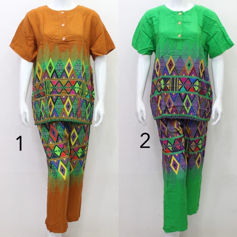 DASTER SETELAN KUDAMAS CELANA PANJANG TANGAN PENDEK LD 114cm