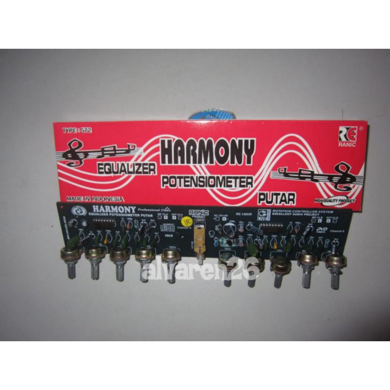 Kit Equalizer Stereo 2x5 10 Channel Potensio Putar