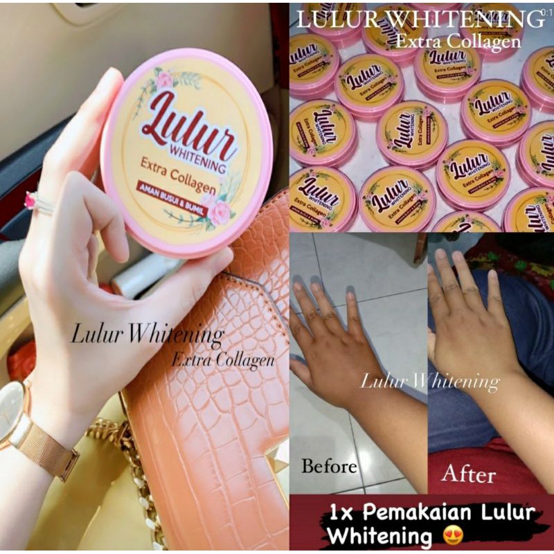 ( 25 GRAM &100 GRAM ) LULUR WHITENING EXTRA COLLAGEN /LULUR PEMUTIH AMPUH / PEMUTIH BADAN