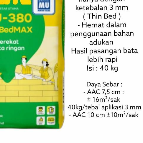 ☺ MU 380 PEREKAT BATA RINGAN 40KG ♣