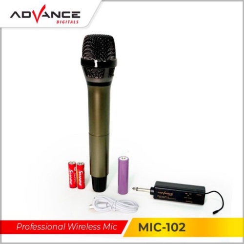 Dijual MIC MIK MIX MICROPHONE MIKROFON WIRELESS TANPA KABEL ADVANCE 102 Berkualitas
