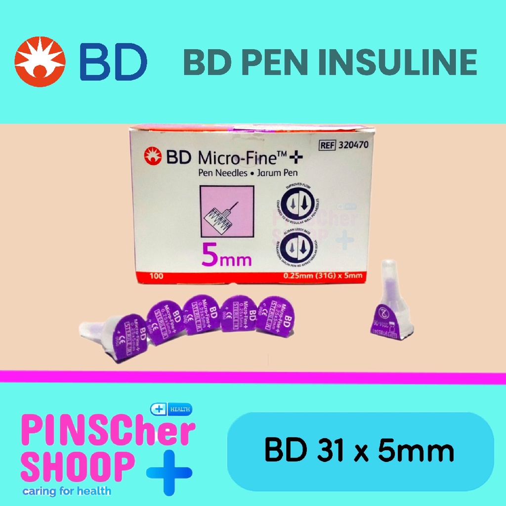 Jarum Insulin BD Microfine 31 G Ungu 0,25 x 5 mm