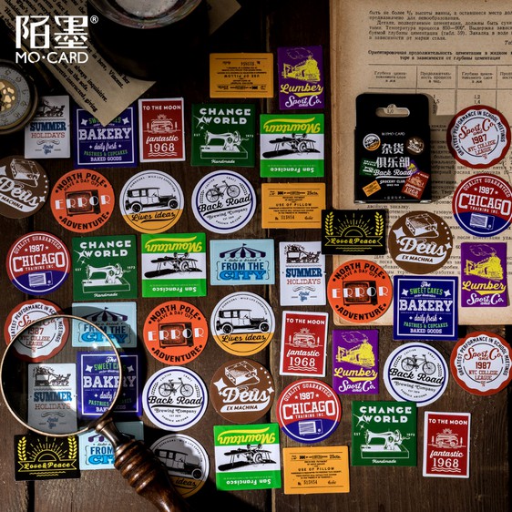 

HI190 Stiker 45pcs Gaya Klasik Retro Dekorasi Album Scrapbook Surat