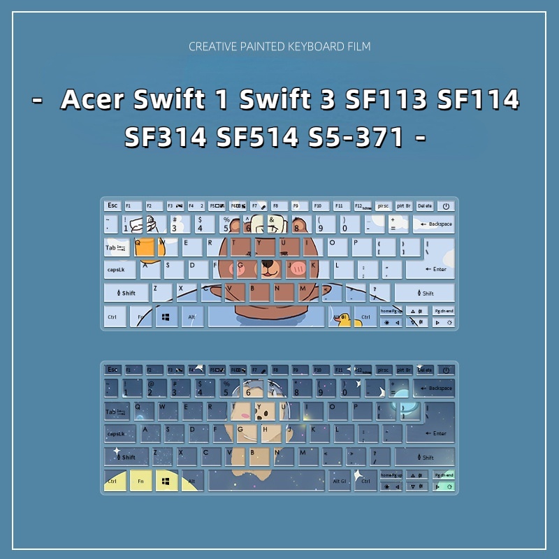 Film Pelindung Debu Keyboard Laptop Motif Kartun Bunga Untuk Acer Swift 1 Swift 3 SF113 SF114 SF514 S5-371 SF113 SF113 Sf50- 52- 79