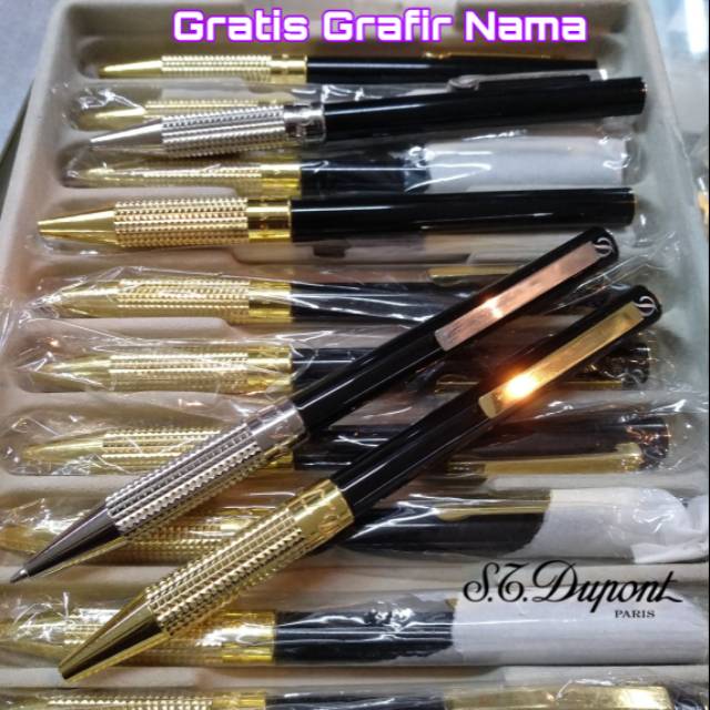 

Pulpen ballpoint mewah st dupont gratis grafir nama elegant dan exclusive