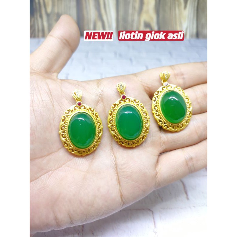 kalung liotin giok asli xuping lapis emas 24karat terbaru