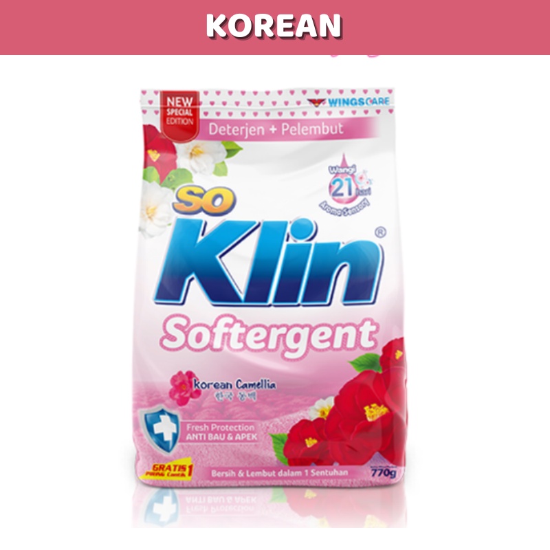 Soklin Powder Detergent Softergent 770gr