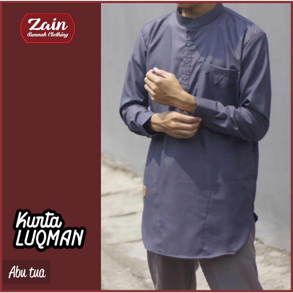 Kurta Luqman, lengan panjang, By Zain sunnah clothing