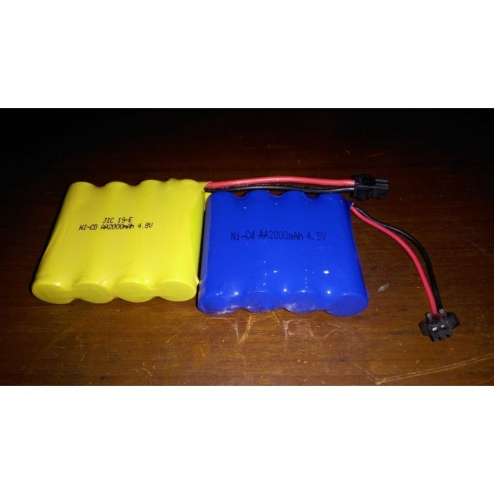 Baterai Batre RC Mobil Remot 4.8V 2000mAh Socket Hitam