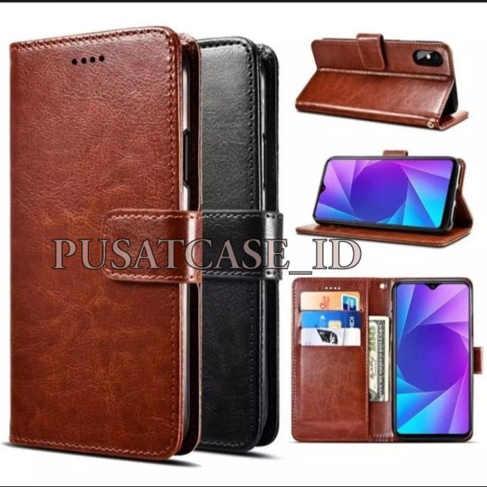 LEATHER CASE/ FLIPCOVER DOMPET KULIT INFINIX NOTE 10/ HOT 9 PLAY/ SMART 4/ SMART 6 NFC/ SMART 5/ HOT