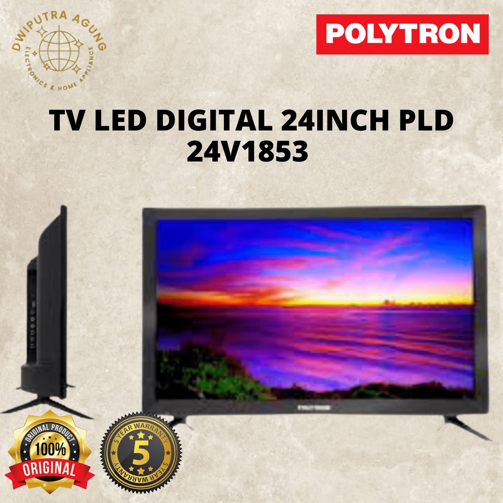 LED TV DIGITAL POLYTRON 24 INCH 24V1853 LED TV POLYTRON 24" PLD-24V1853 24V DIGITAL TV