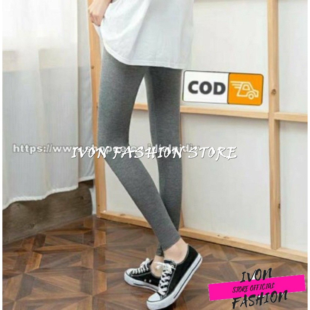 Legging Soft Rayon Kaos/ Legging Panjang Bahan Kaos Standar, Celana Lejing Murah Bisa COD