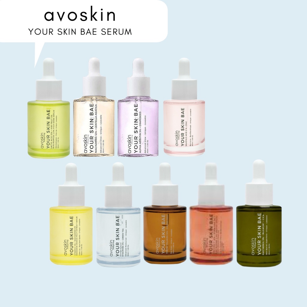 (FULL) Avoskin Your SKin Bae Serum Alpha Arbutin Niacinamide Marine Collagen VitC Salicylic Acid Lactic Acid Hyacross Azeclair