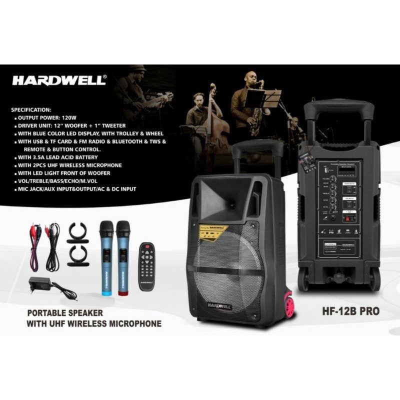 Speaker Portable 12 inch Hardwell HF12PRO HF12PRO Original