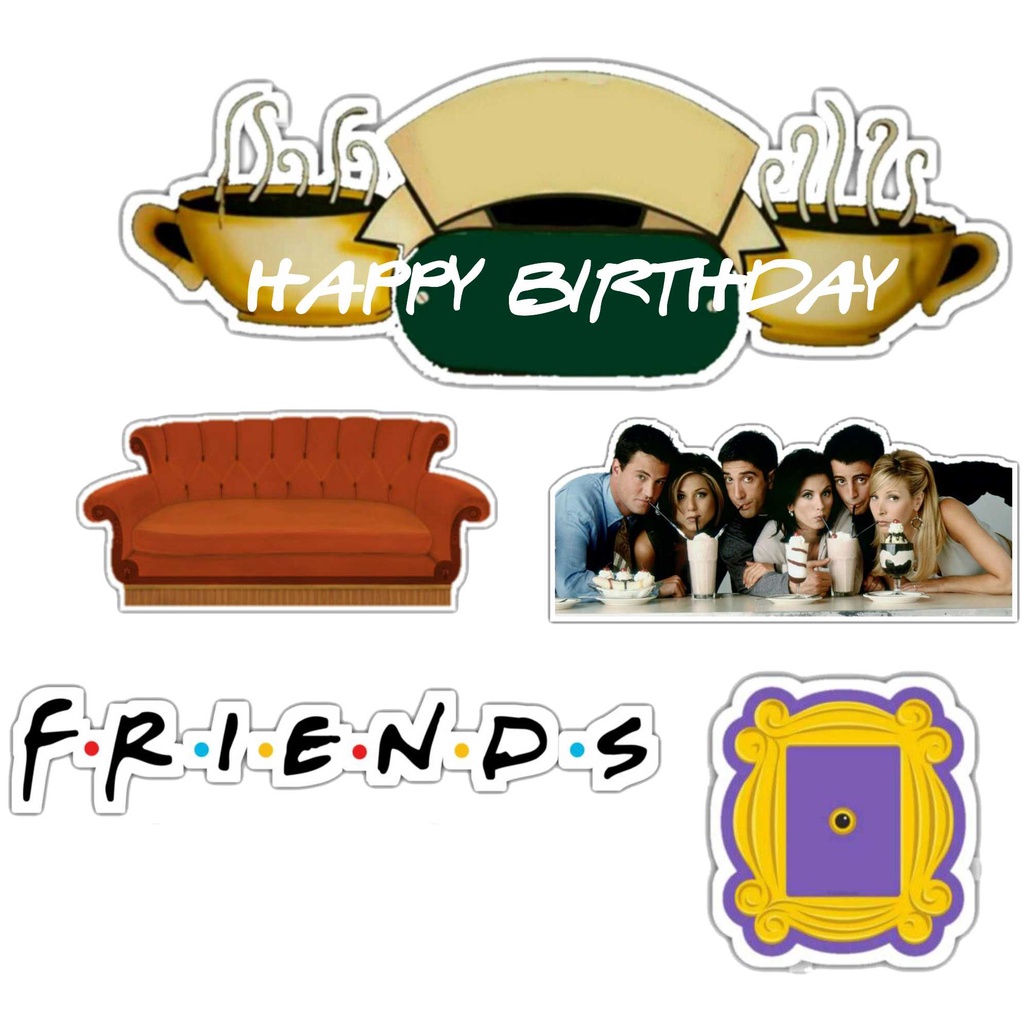 

TOPPER CAKE CUSTOM TOPPER ULANG TAHUN / HIASAN KUE FRIENDS