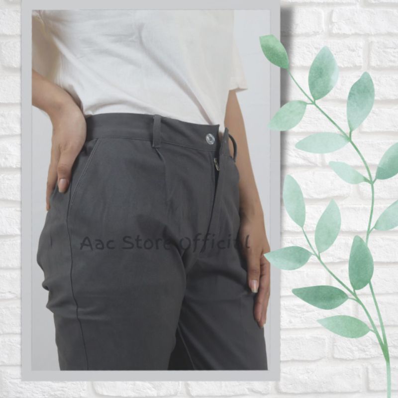 Celana Wanita Tebal Dan Stretch Belah samping Diva Pants