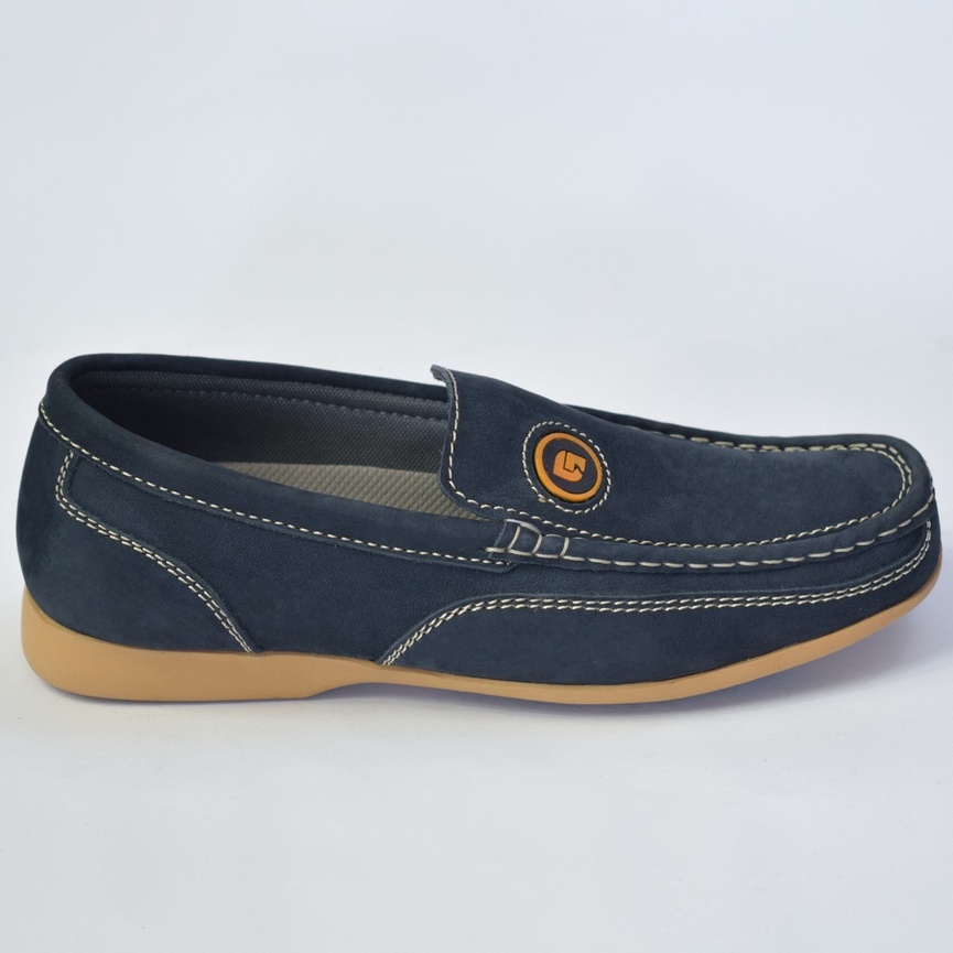 Sepatu Casual Pria Kulit Asli NuBuck Moccasin Grammer