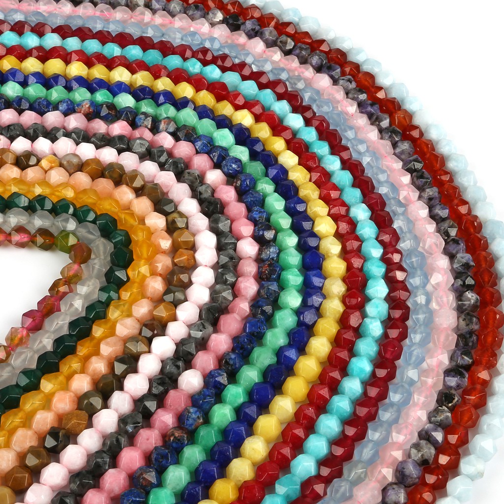 8mm AAA Grade Faceted White Blue Pink Quartzs Beads Natural Stone Beads DIY Loose Beads For Cambay Jewelry Making
