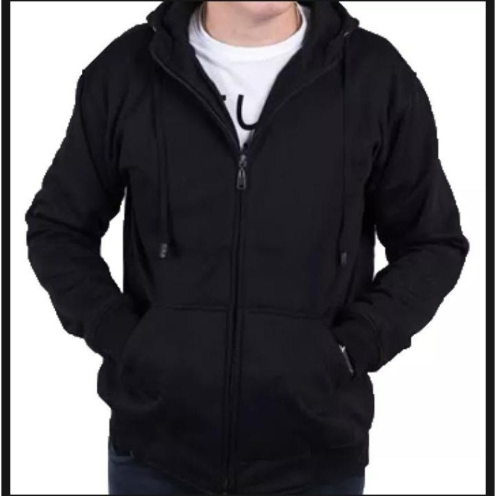 JAKET HOODIE ZIPPER POLOS - SWEATER POLOS TEBAL - HOODIE ZIPPER PRIA