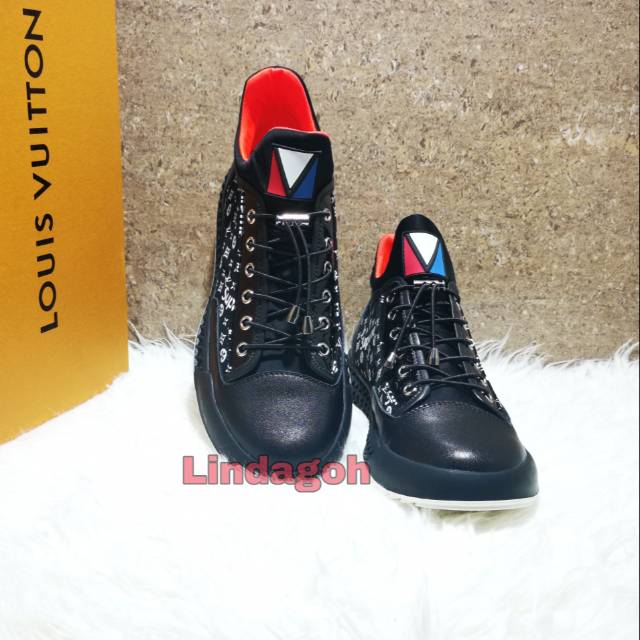 Sepatu lv sneaker mirror shoes lou is vuitton