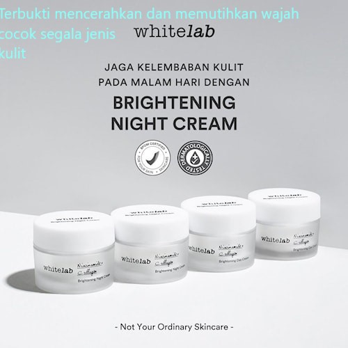 (ORI) PERAWATAN KECANTIKAN KULIT WAJAH PELEMBAB NIGHT CREAM PENCERAH PEMUTIH BRIGHTENING WHITELAB SK