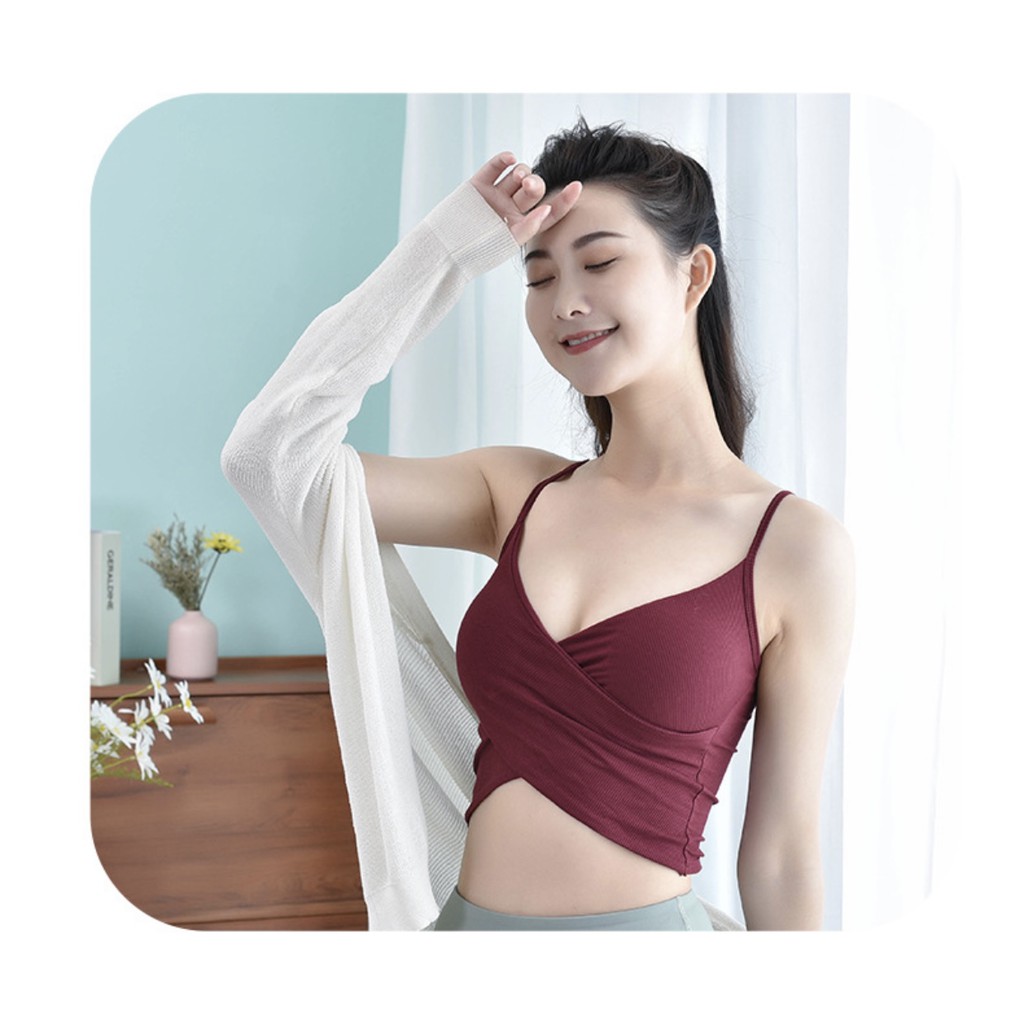 WINGALERY Tanktop fashion wanita Crop top Model silang pakaian dalam wanita 1050