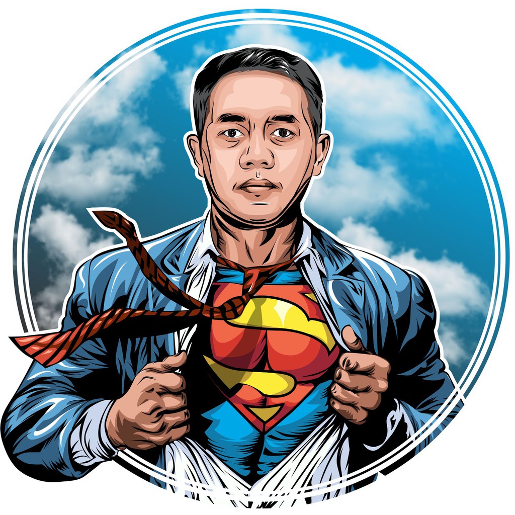 Karikatur Superhero Pigura Kaca Superhero Kartun Vector Wajah Kado Ultah Kado Unik Shopee Indonesia